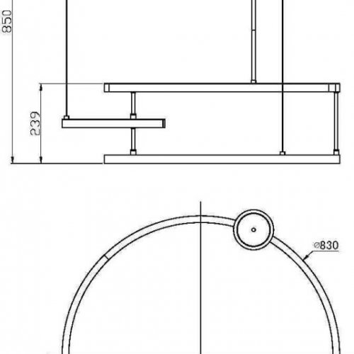 Подвесной светильник Maytoni Line MOD016PL-L52BK