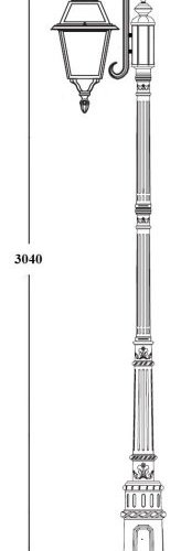 Наземный фонарь Oasis Light FARO-FROST L 91110fL/18 E7 Bl