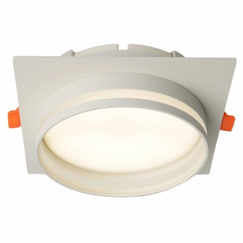 Светильник встраиваемый Feron DL703 LUNA потолочный GX70 белый квадрат 51099