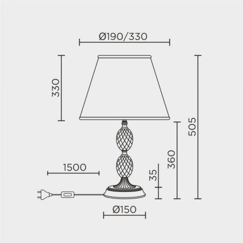 Интерьерная настольная лампа  L9928 AB