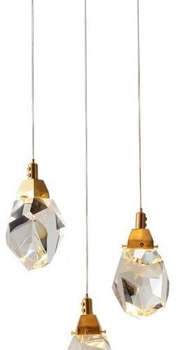 Подвесной светильник DeLight Collection Crystal rock II 9701P/3R brass Подвесной светильник DeLight Collection Crystal rock II 9701P/3R brass