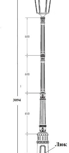 Наземный фонарь ALBORG L 79710L Е7 Bl