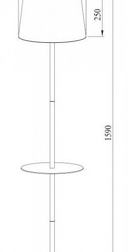Торшер Arte Lamp Connor A2102PN-1WH