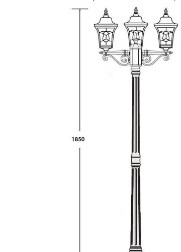 Наземный фонарь Oasis_Light VENECIA 2S 91808SB Bl