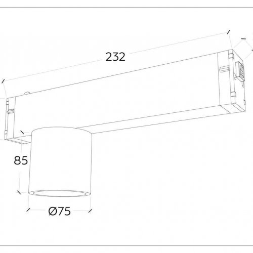 Трековый светодиодный светильник Ambrella Light Track System Magnetic 220V GL1241