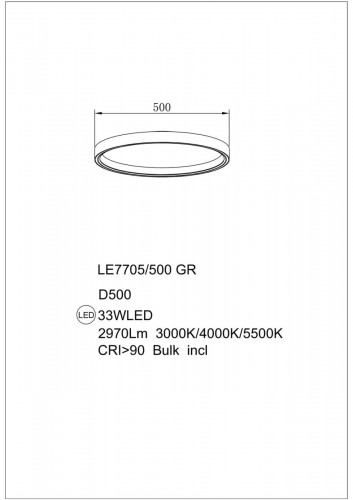 Потолочный светильник Eclipse LE7705/500 Black Chrome Потолочный светильник Eclipse LE7705/500 Black Chrome