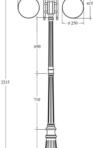 Наземный фонарь Oasis Light GLOBO S 88209SA/10/down Bl