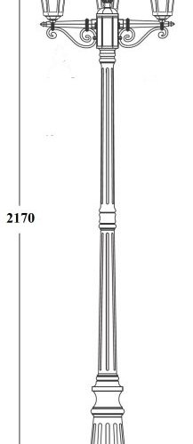 Наземный фонарь Oasis Light PETERSBURG S 79809SB Bl