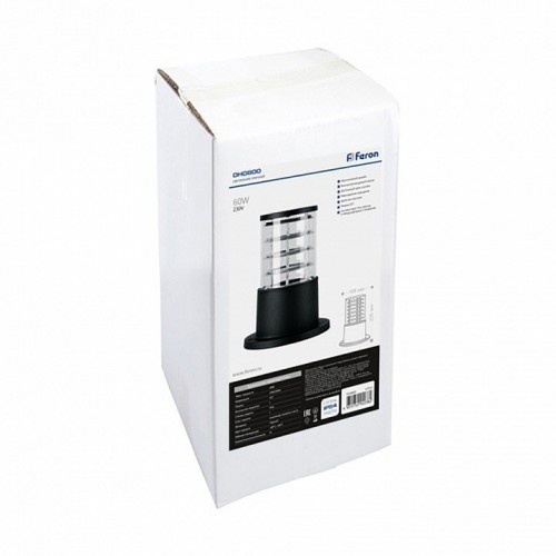 Садово-парковый светильник Feron DH0800 столб E27 230V черный 41915 Садово-парковый светильник Feron DH0800 столб E27 230V черный 41915