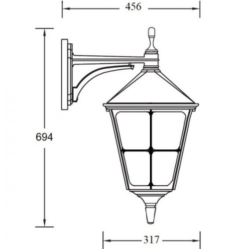 Настенный фонарь уличный QUADRO XXL 79902XXL Bl