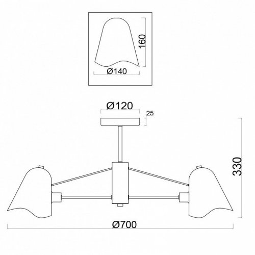 Потолочная люстра Freya Manon FR5037PL-05S Потолочная люстра Freya Manon FR5037PL-05S
