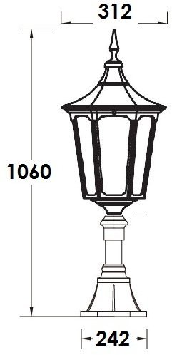 Наземный фонарь Oasis_Light ALBORG L 79724L Bl