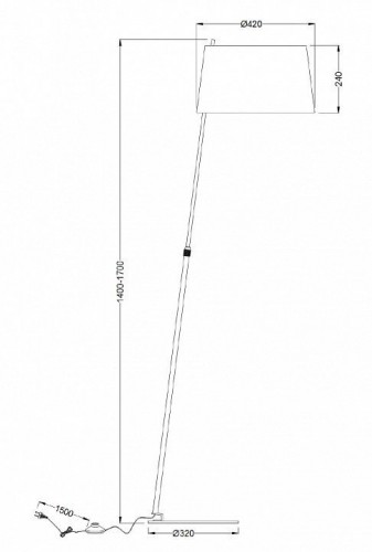 Торшер Maytoni Bergamo MOD613FL-01B Торшер Maytoni Bergamo MOD613FL-01B