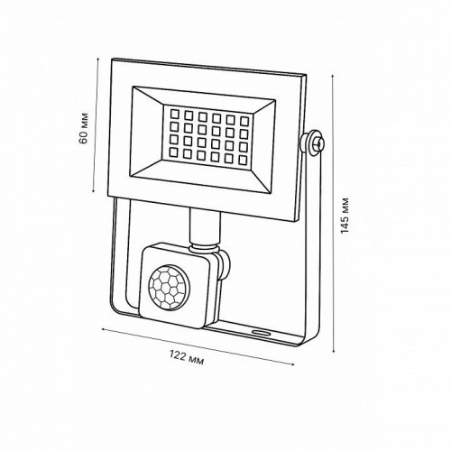 Настенно-потолочный прожектор Uniel Black 16 UL-00007125