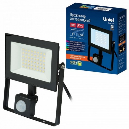 Настенно-потолочный прожектор Uniel Black 16 UL-00007126