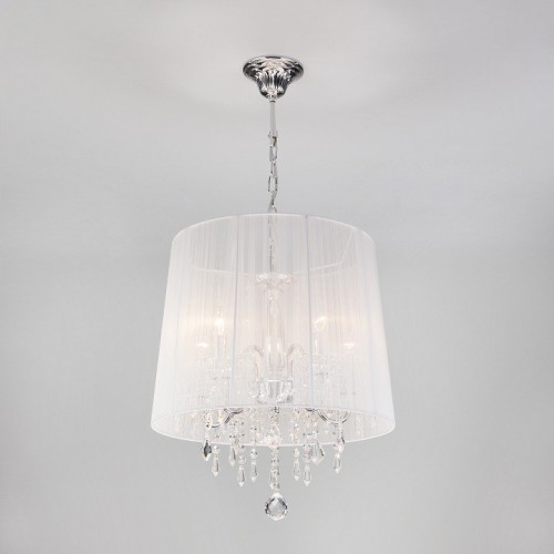 Подвесная люстра Eurosvet 2045 2045/5 хром/белый Подвесная люстра Eurosvet 2045 2045/5 хром/белый