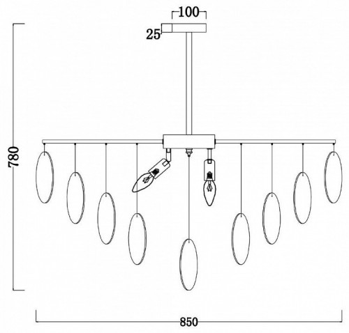 Подвесная люстра Freya Porto FR5104PL-08BS