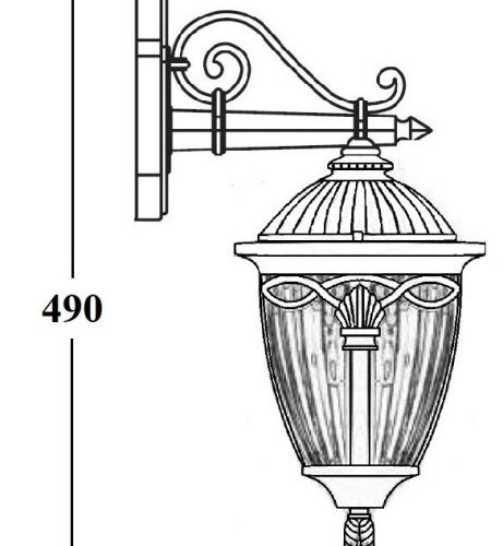Настенный фонарь уличный FES 86302 02 Bl