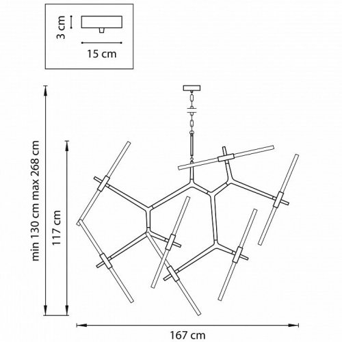 Подвесная люстра Lightstar Struttura 742143 Подвесная люстра Lightstar Struttura 742143