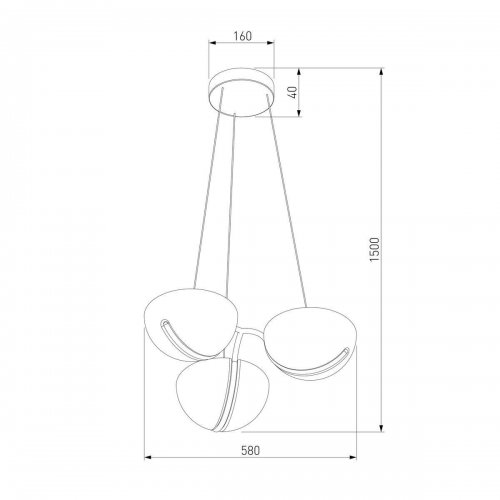 Подвесная светодиодная люстра Eurosvet Emisfero 50083/3 LED золото Подвесная светодиодная люстра Eurosvet Emisfero 50083/3 LED золото