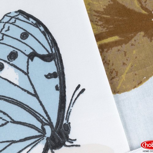 Полуторное постельное белье «ROSELLA», белый и зеленый, поплин