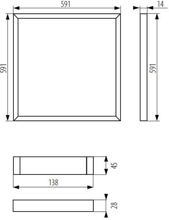 Светодиодная панель Kanlux AVAR 6060 40W-NW 26770