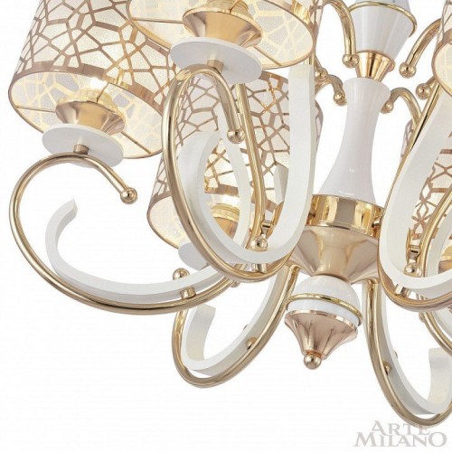 Подвесная люстра Arte Milano Florentia-1237 301237/6 Wh/Gd Подвесная люстра Arte Milano Florentia-1237 301237/6 Wh/Gd