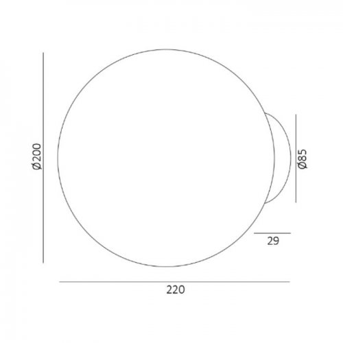 Настенно-потолочный светильник Munich DL18031G9White 200
