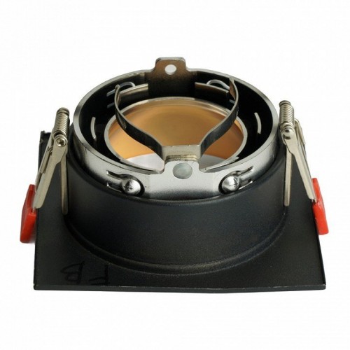 Светильник встраиваемый Feron DL3112 потолочный MR16 G5.3  черный + золото 51409