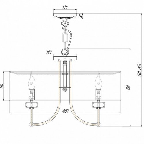 Подвесная люстра Maytoni Elegant Arm006 ARM006PL-06G