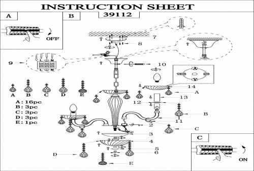 Подвесная люстра Eglo Carpento 39112 Подвесная люстра Eglo Carpento 39112