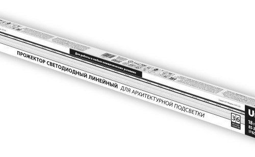 Прожектор светодиодный Uniel ULF-L52-18W/6400K/L100 220V IP65 Silver UL-00008362