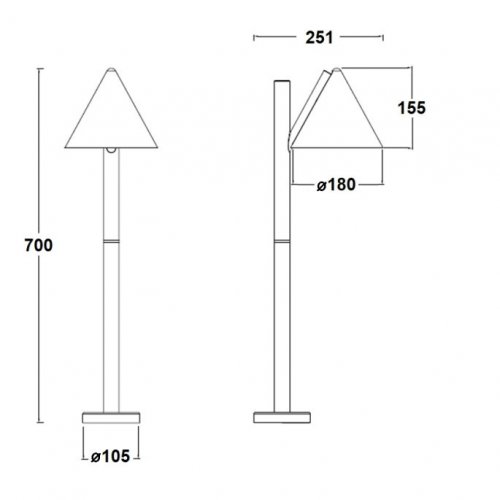 Наземный светильник BRISBANE LED W2924-700 Bl Наземный светильник BRISBANE LED W2924-700 Bl