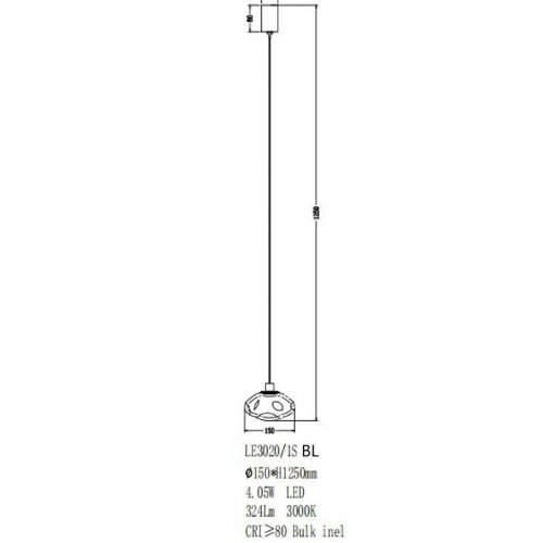 Подвесной светильник Magic LE3020/1S BL
