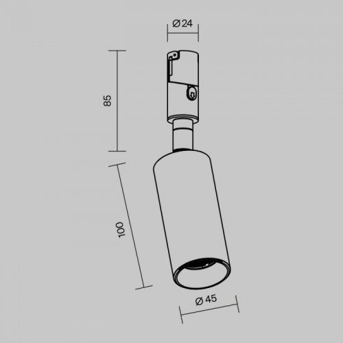 Трековый светильник Maytoni Focus Led TR201-1-10W3K-M-BBS Трековый светильник Maytoni Focus Led TR201-1-10W3K-M-BBS