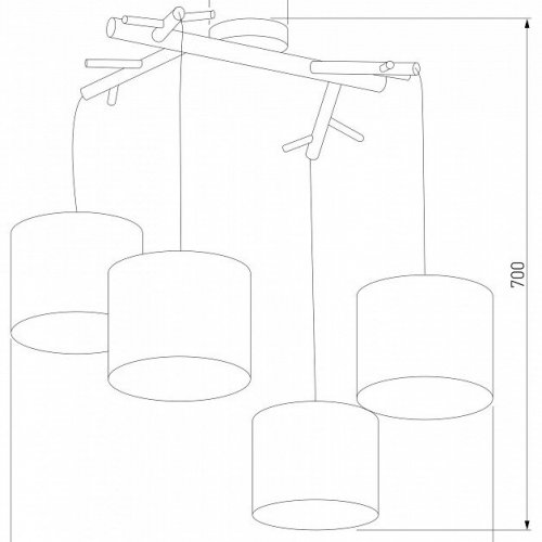 Подвесная люстра TK Lighting Albero 6554 Albero White