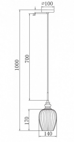 Подвесной светильник Maytoni Blues MOD044-PL-01-N