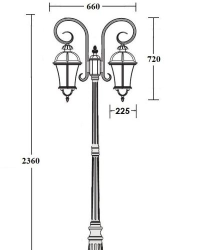 Наземный фонарь Oasis_Light ROMA L 95209LA/18 Bl