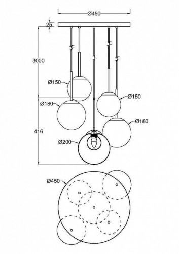 Подвесной светильник Maytoni Basic form MOD521PL-05G Подвесной светильник Maytoni Basic form MOD521PL-05G
