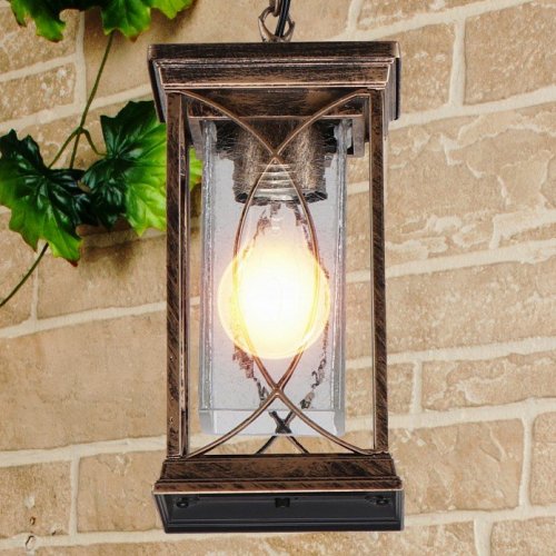 Уличный подвесной светильник Elektrostandard Spica H черное золото GL 1026H 4690389150159 Уличный подвесной светильник Elektrostandard Spica H черное золото GL 1026H 4690389150159