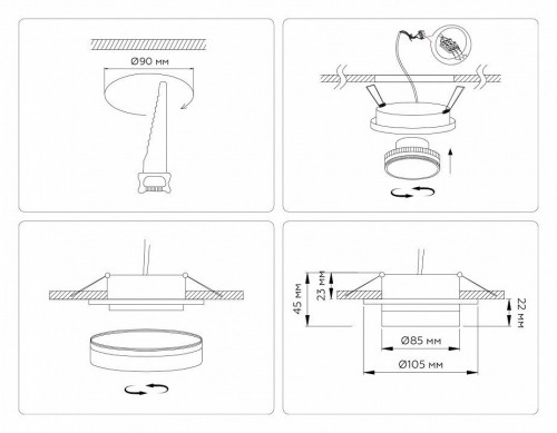 Точечный светильник Ambrella light Techno Spot TN6708