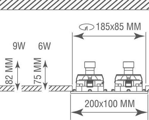 Точечный светильник Donolux Holly DL18614/02WW-SQ White/Black Точечный светильник Donolux Holly DL18614/02WW-SQ White/Black