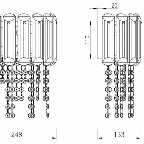 Настенный светильник Maytoni Hail MOD097WL-02CH Настенный светильник Maytoni Hail MOD097WL-02CH