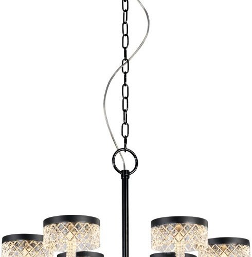 Подвесная люстра DeLight Collection Diamond cut MD21020075-6A matt black