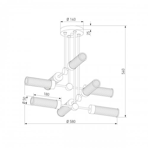 Подвесная люстра Eurosvet Oriens 60166/8