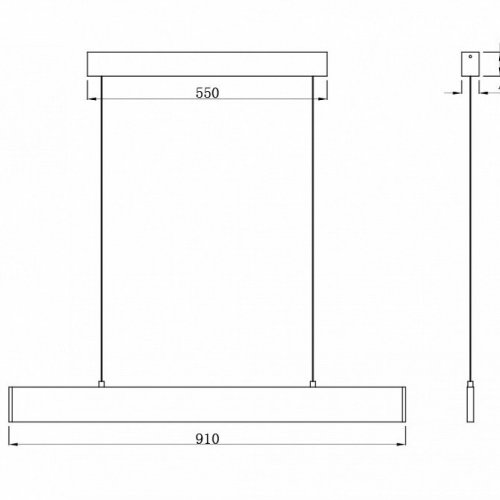 Подвесной светодиодный светильник Maytoni Step P010PL-L23G3K