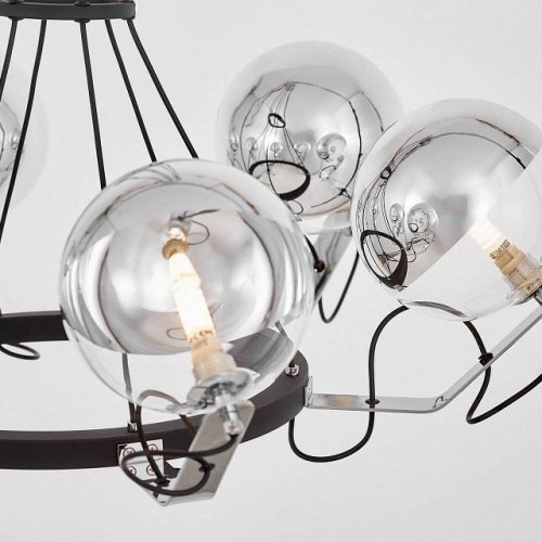 Подвесная люстра Lumina Deco Marseo LDP 9110-6 BK+CHR Подвесная люстра Lumina Deco Marseo LDP 9110-6 BK+CHR