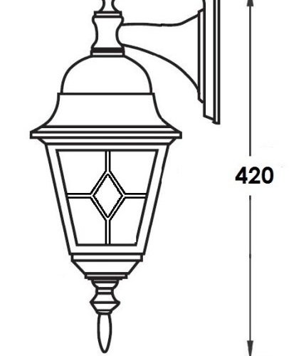Настенный фонарь Oasis Light уличный QUADRO M lead GLASS 79902MlgG Bl