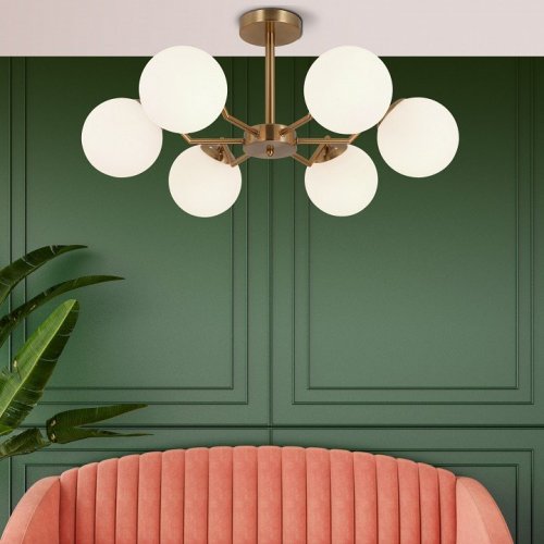 Подвесная люстра Eurosvet Frost 70154/6 латунь Подвесная люстра Eurosvet Frost 70154/6 латунь