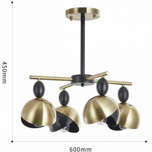 Потолочная люстра Arte Milano 271307/4 BK/GD